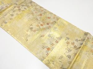 霞に桜模様織り出し袋帯